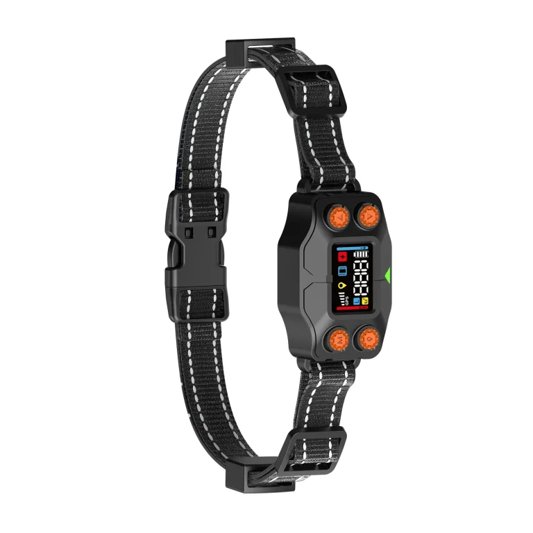 Wellturn F830 GPS dog fence system showing app interface and collar