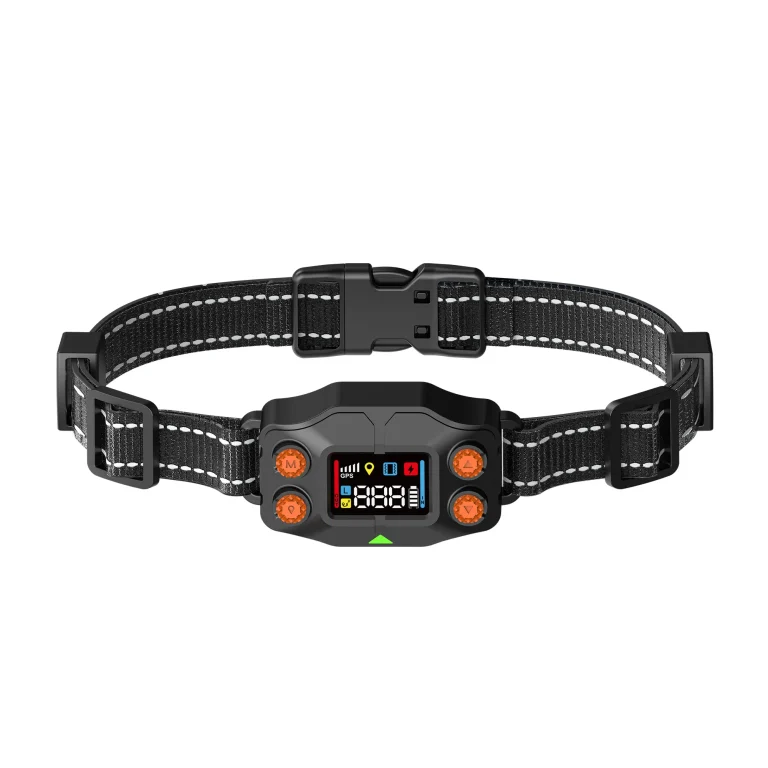 Wellturn F830 GPS dog fence system showing app interface and collar