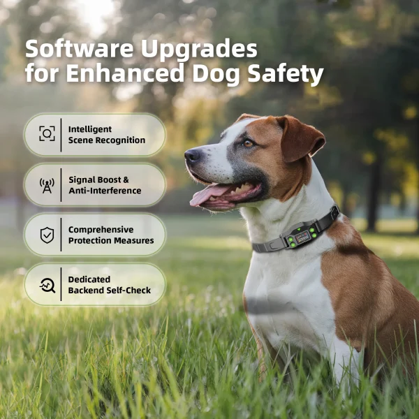 Wellturn F830Plus GPS dog fence system showing app interface and waterproof collar.