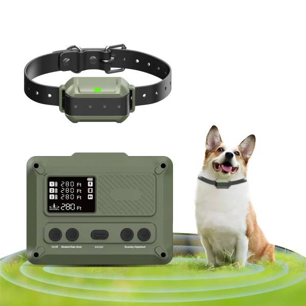Wellturn F910 wireless dog fence system with base station and training collar