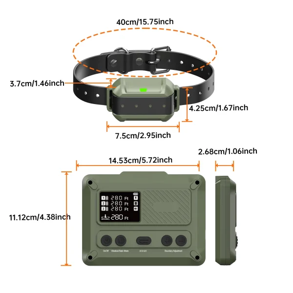 Wellturn F910 wireless dog fence system with base station and training collar