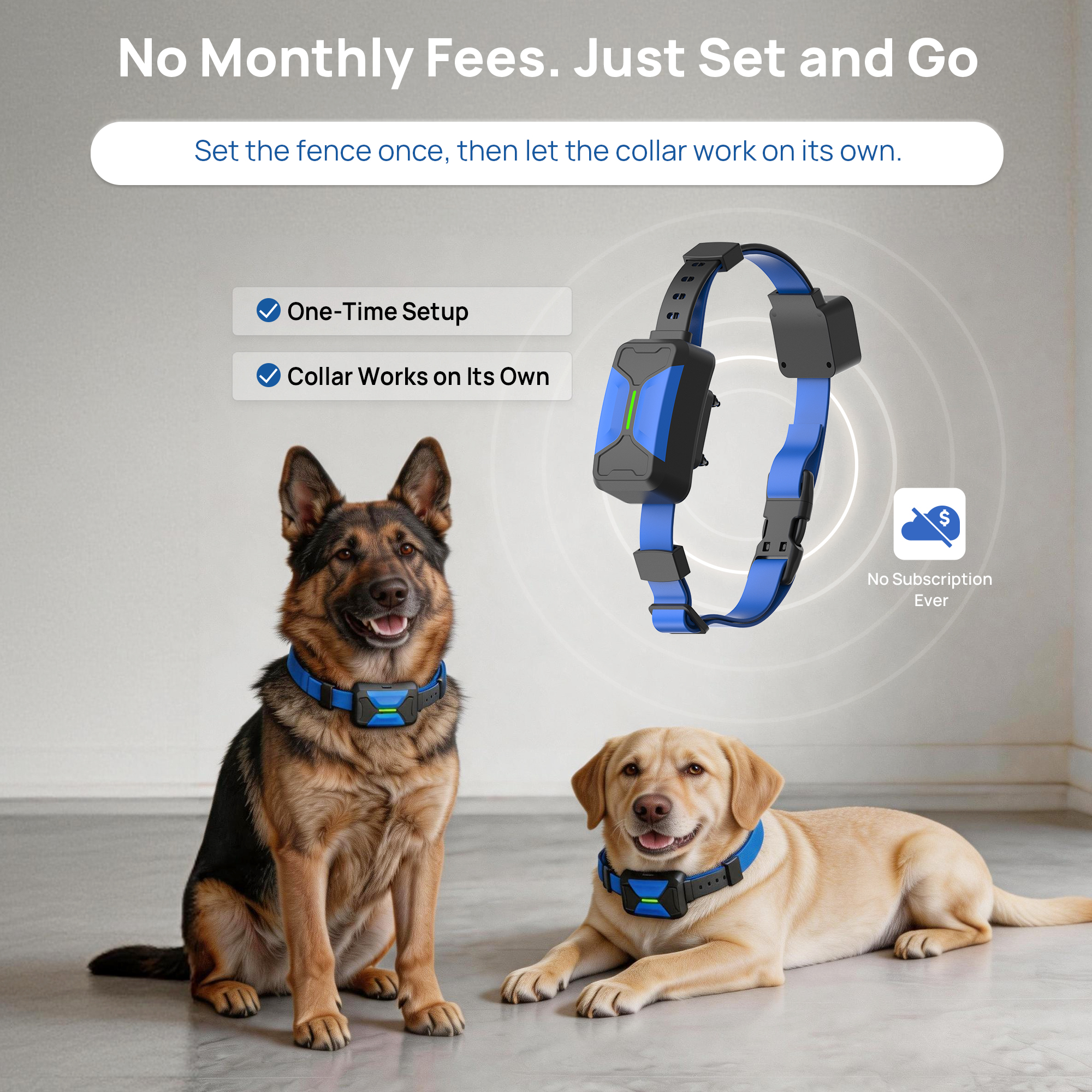 F870 GPS Wireless Dog Fence Collar That Works on Its Own Once Set Up