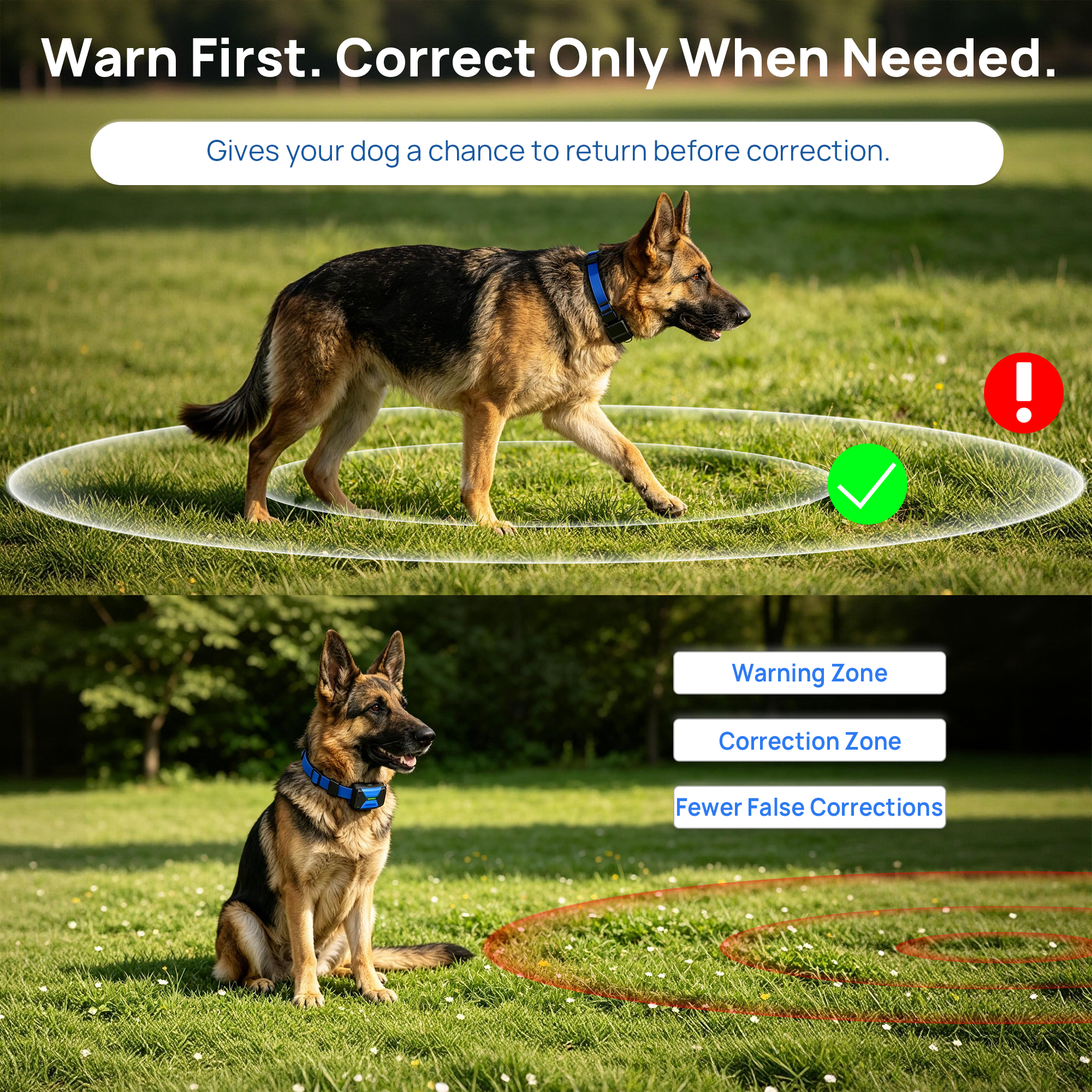F870 GPS Wireless Dog Fence Keeps Dogs In or Out of Designated Areas with Customizable Virtual Boundaries
